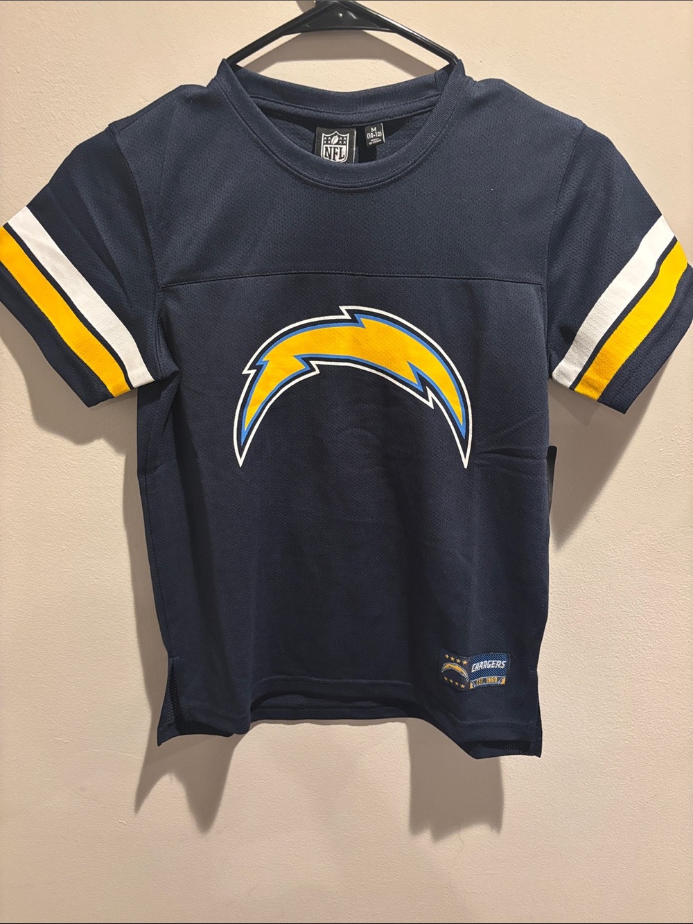 NFL Kids Navy and Yellow Chargers Bolt Tee